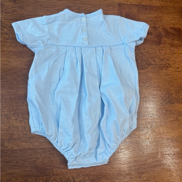 Squiggles Light blue striped 100% Pima cotton gray dog bubble size 6-9 months - Picture 7 of 8